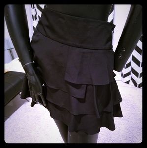 Plus Size Armani Exchange Black Asymmetrical Skirt